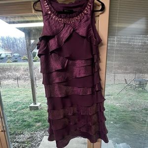 Purple Knee Length Dress